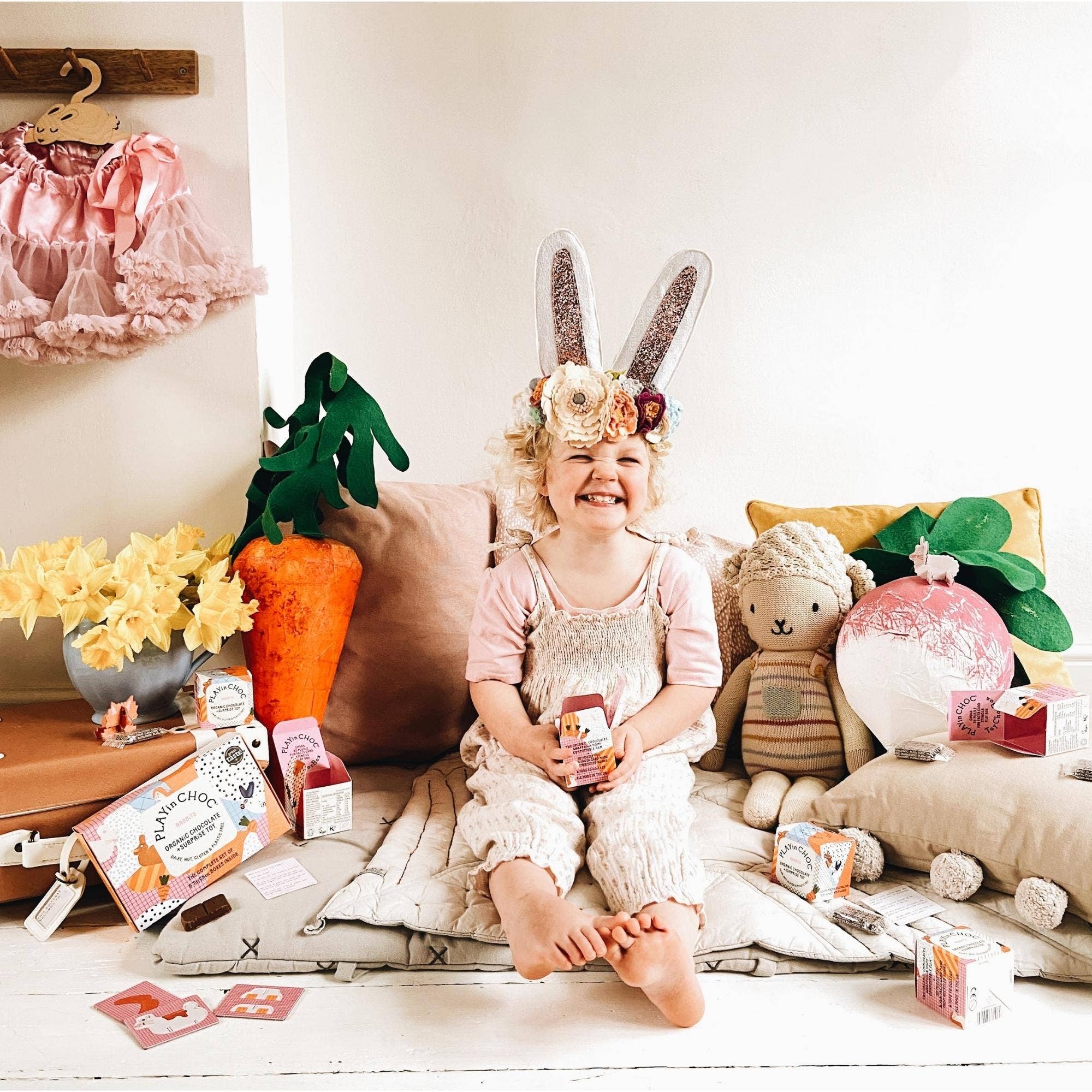 PLAYin CHOC - Wholesale Chocolate Box - ToyChoc Box® EASTER RABBiTS GiFT SET x 34