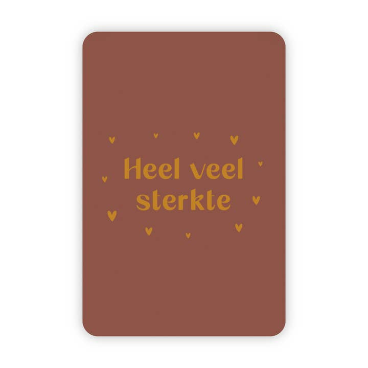 Wenskaart | Heel veel sterkte goudfolie voor wholesale door Wensjegeluk