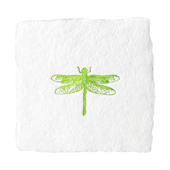 Dragonfly Handmade Paper Letterpress Petite Charm for wholesale by Oblation Papers & Press