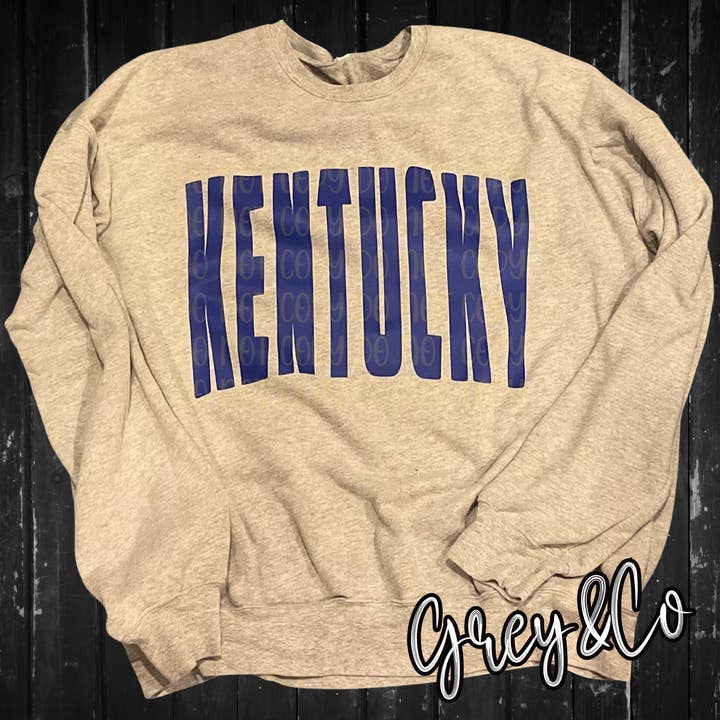 Grey&Co - Wholesale Graphic Sweatshirt - Women's - Kentucky Oversized Drop Shoulder Sweater2