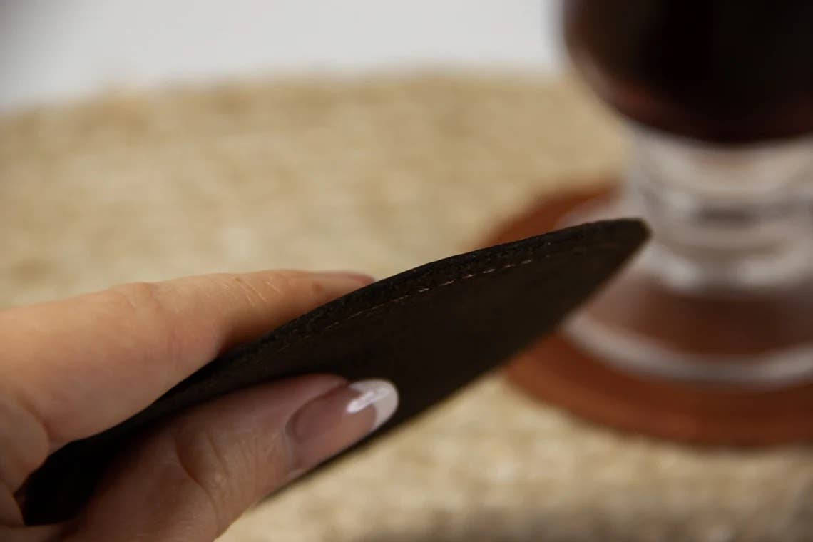 Pikore - Wholesale Onderzetters - Set ronde leren onderzetters2