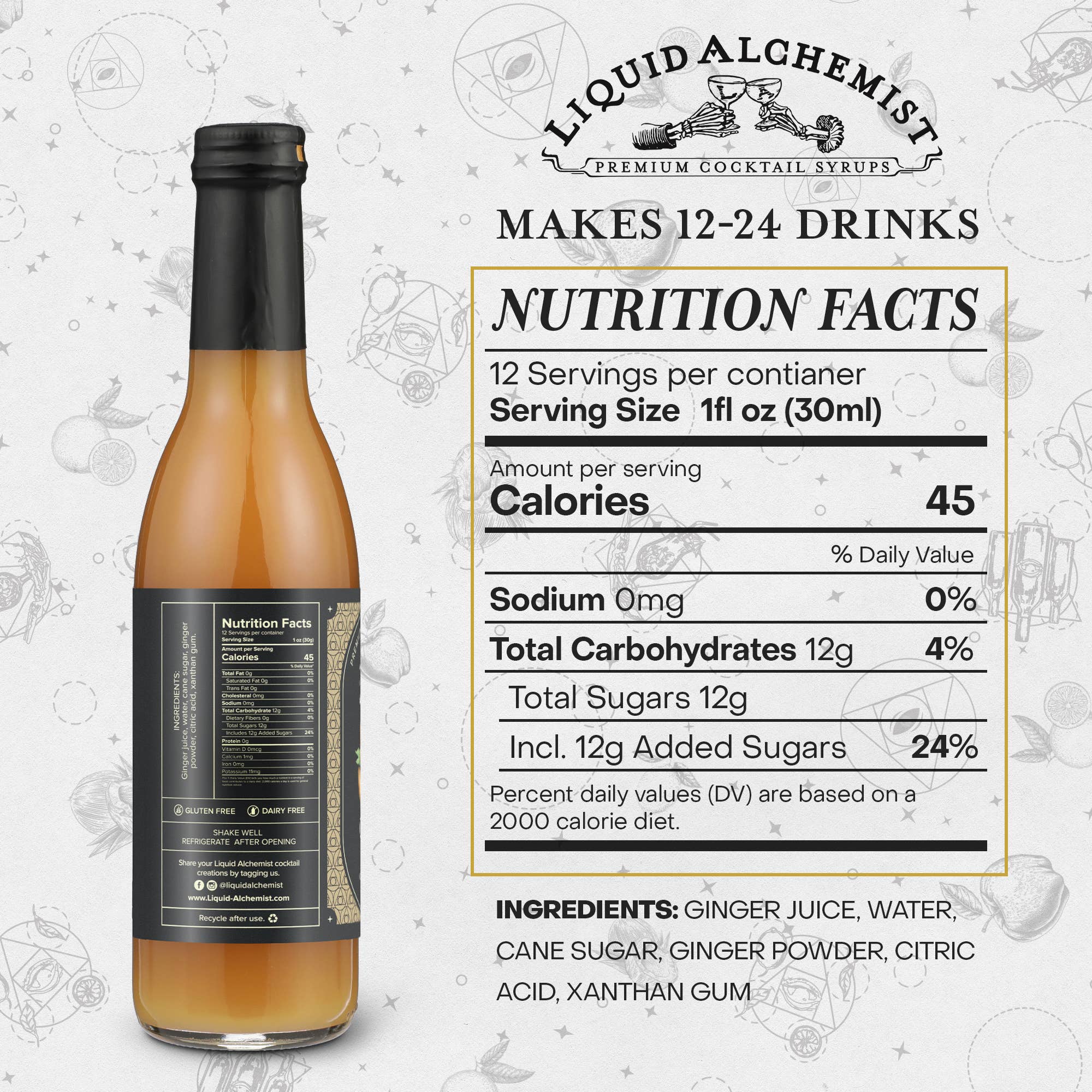 Liquid Alchemist Syrups - Wholesale Cocktail Mix/Syrup - Ginger Cocktail Syrup5