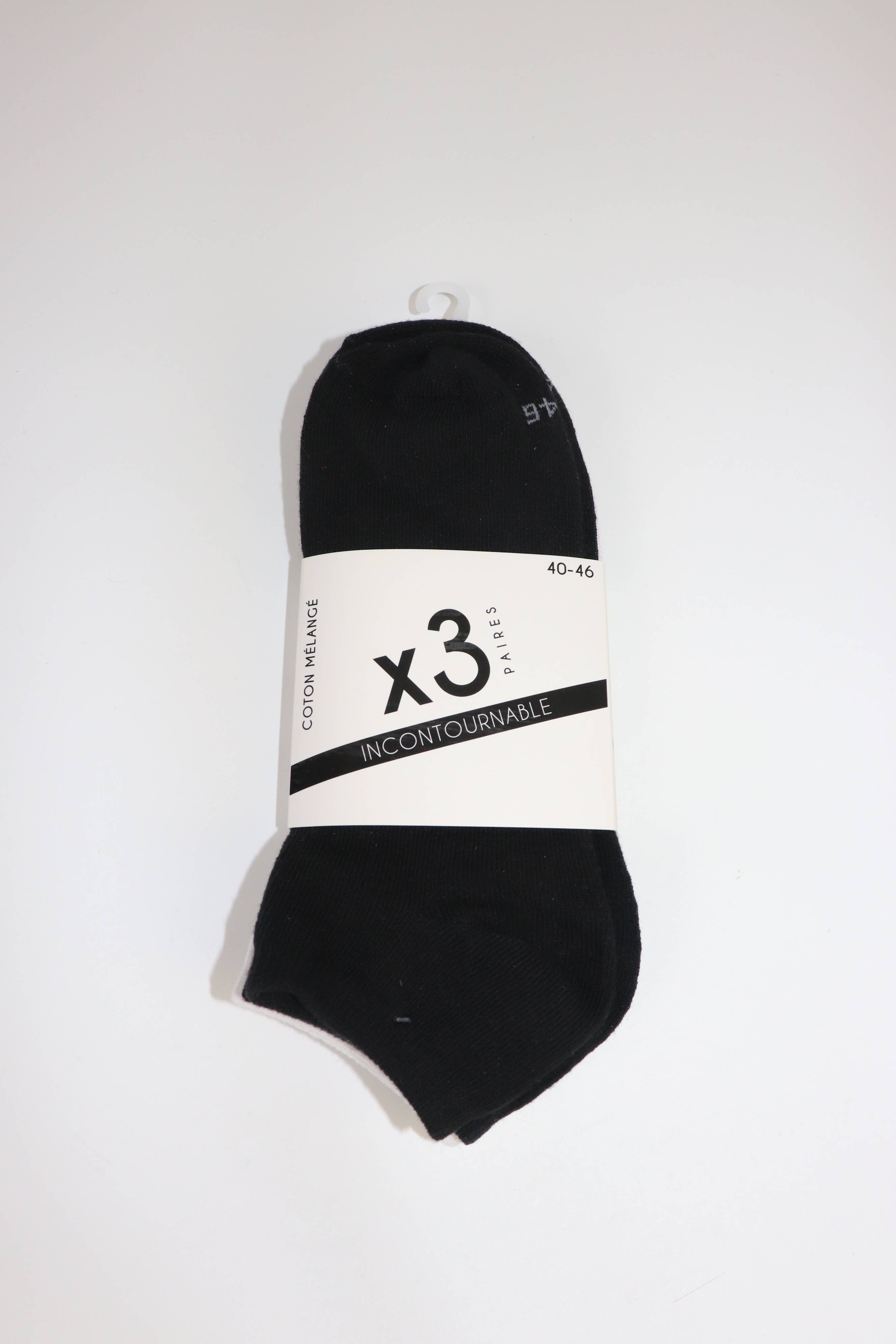 Black 93891147-PACK X 3 PAIRS MEN SOCKS INCONTOURNABLE - 2 COL. for wholesale on Faire1
