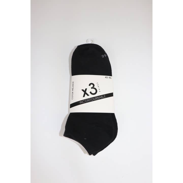 Black 93891147-PACK X 3 PAIRS MEN SOCKS INCONTOURNABLE - 2 COL. for wholesale on Faire1