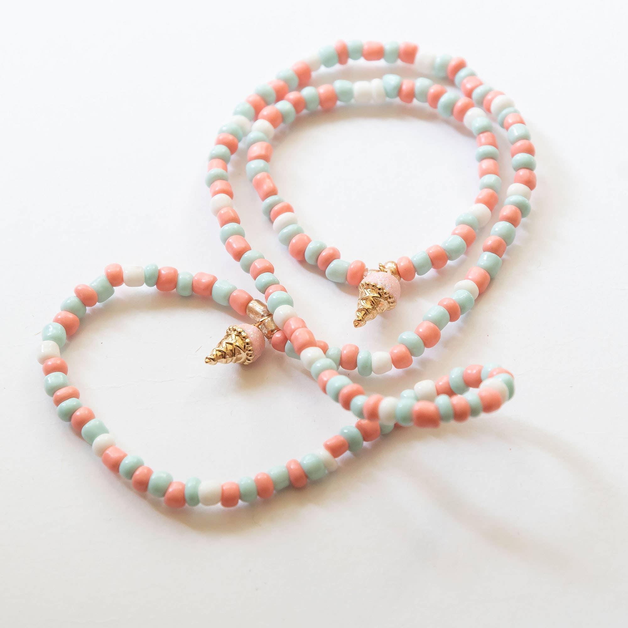Tangle Shiny Stars - Wholesale Beaded Bracelet - Kids - Beaded Charm Necklace and Bracelet | Ice cream1