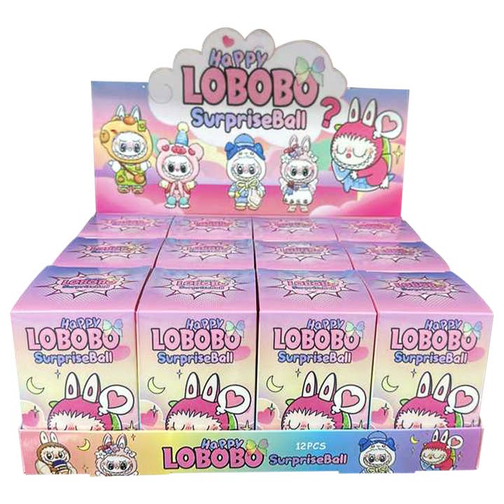 K & S WHOLESALE INC - Wholesale Retailer Display - Kids & Baby - Happy Lobobo Surprise Ball 12 CT Counter Display