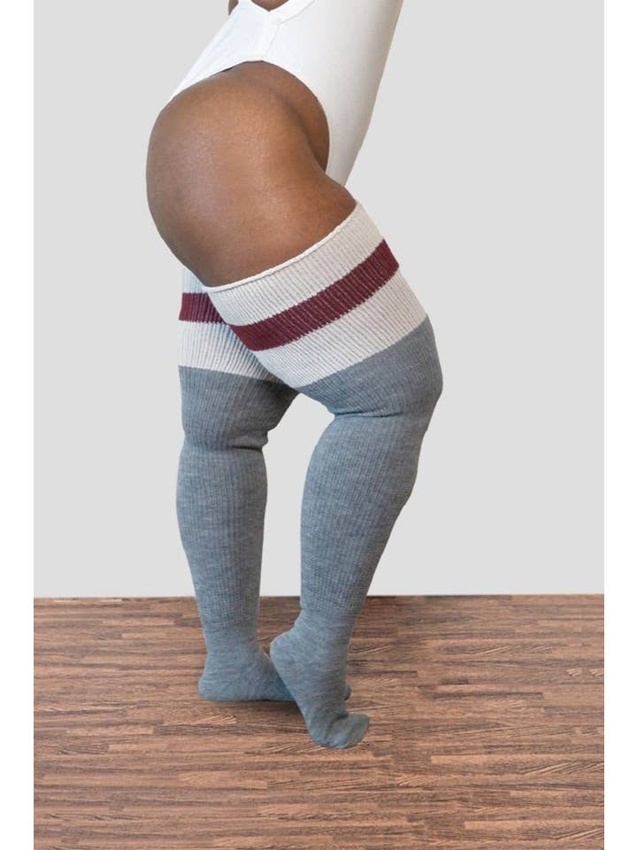 THUNDA THIGHS - Wholesale Socks - Women's - Plus Size Thigh High Sock - Thunda Woolies (Mock Wool)