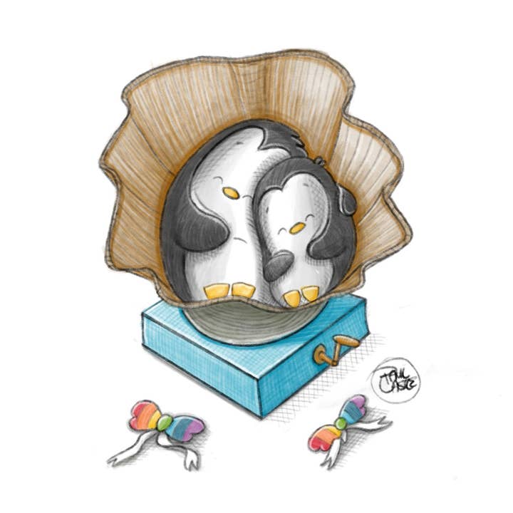 Paul Castle Studio - Wholesale Art Print - Cuddle Puddle - Art Print3