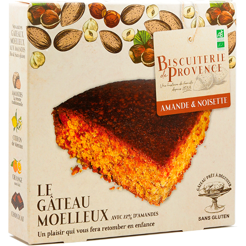 French Feast - Wholesale Cake - Biscuiterie de Provence Almond hazelnut cake bio glut free0