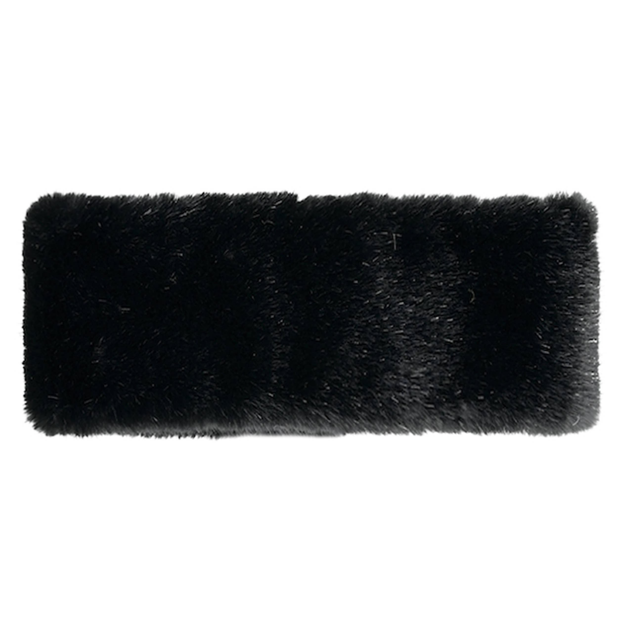 Hana – wholesale Fashion headband – women's – C.C Glitter Short Solid Fur Leather Strap Headwrap1