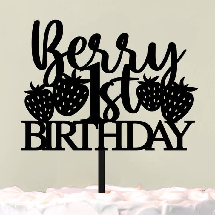 Berry 1st Birthday Cake Topper for wholesale by Harwill and Fox