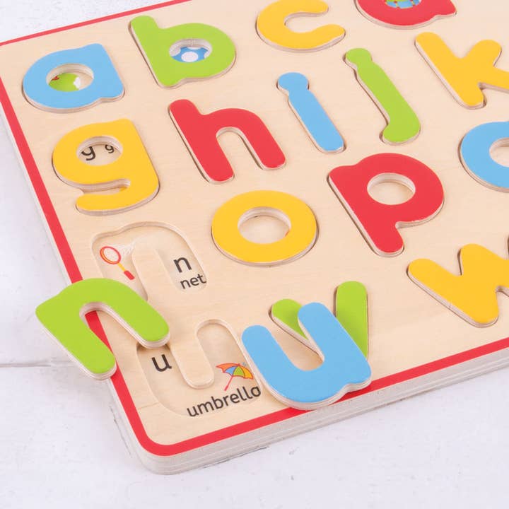 Bigjigs Toys - Wholesale Puzzle - Kids - Inset Puzzle Lowercase Alphabet
