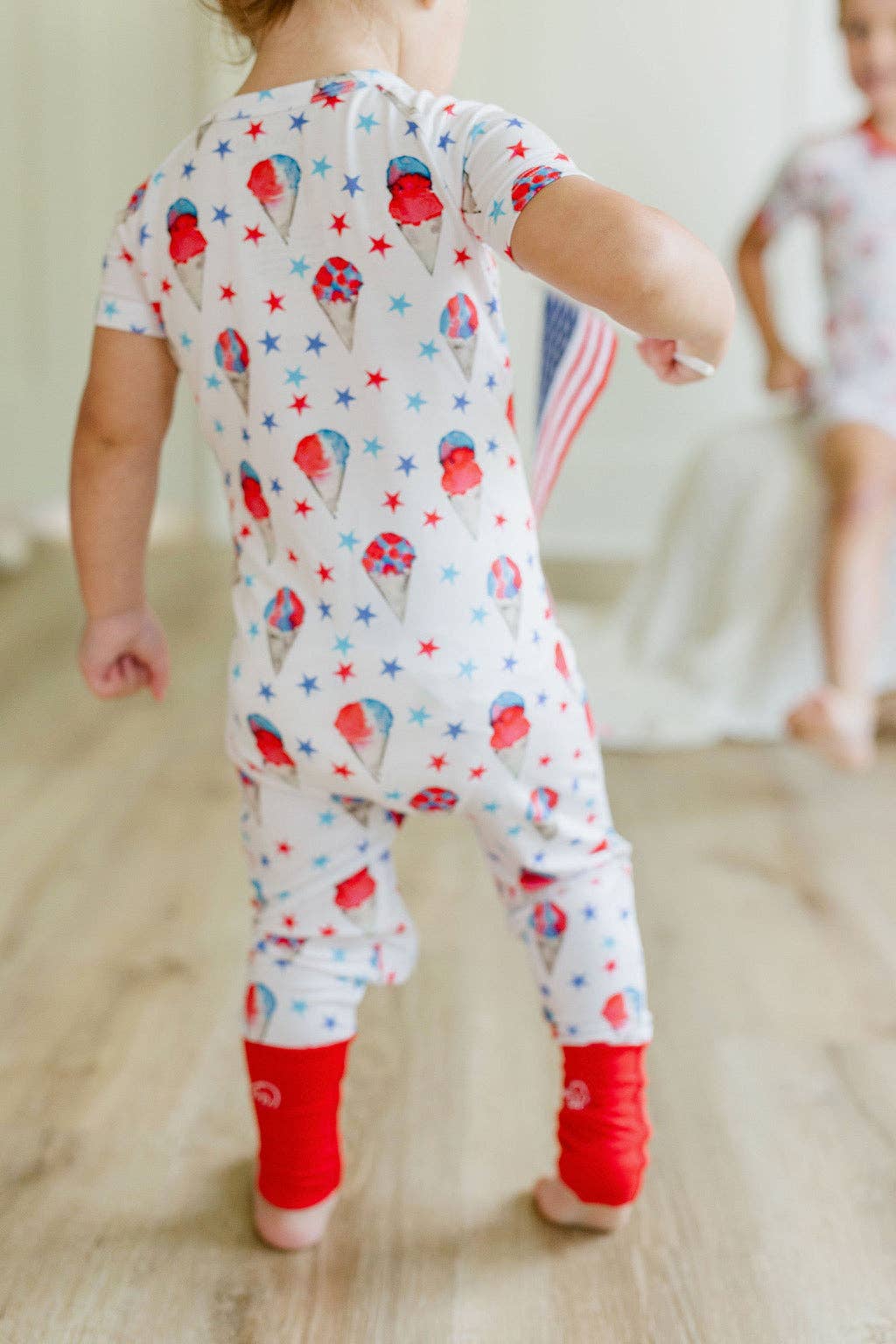 Sweet Bay Clothing – wholesale Jumpsuit – Baby – Red, White and Blue Snowcones Zipper Onesie6