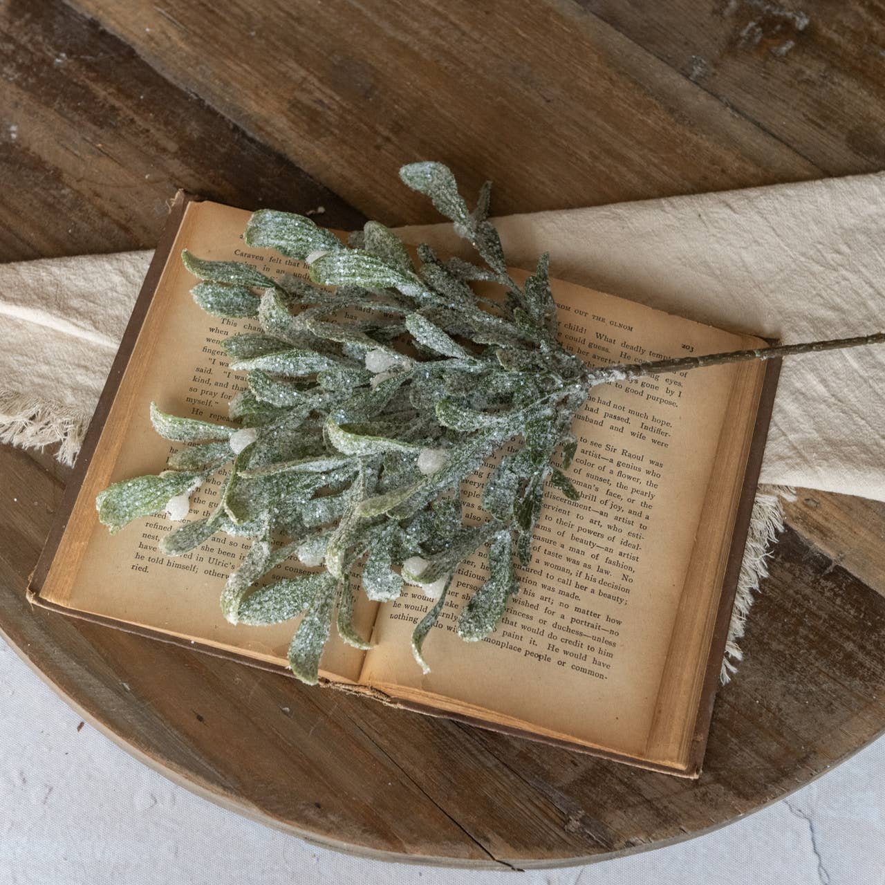 Ragon House - Wholesale Artificial Plant - 12" FROSTED MISTLETOE PICK0