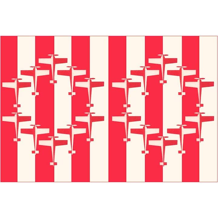 Magnet AV-166 Red and White Airplane Pattern for wholesale by Found Image Press