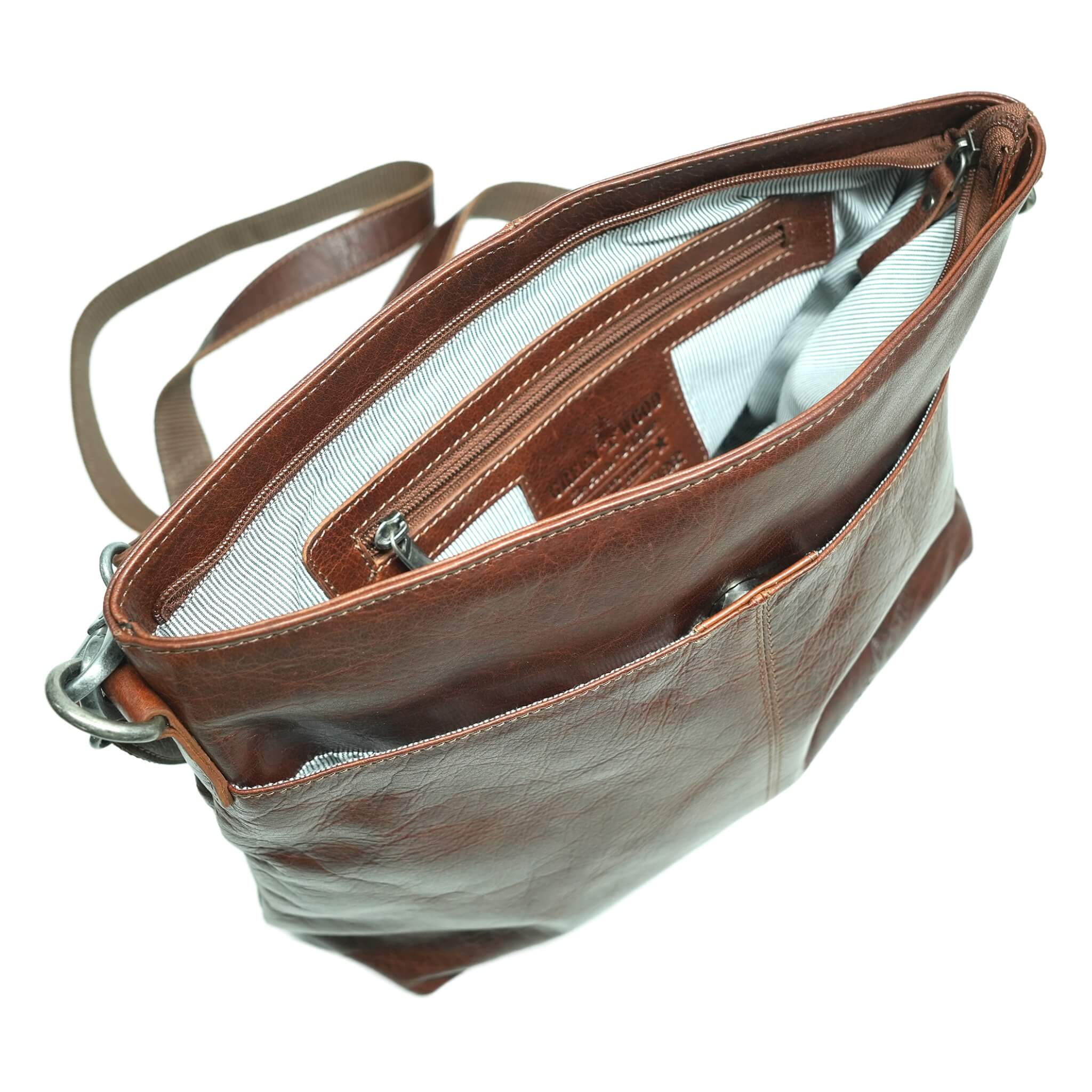 Greenwood - Vente Sac porté épaule – femme - Sac à main Lisa en cuir avec bandoulières interchangeables2