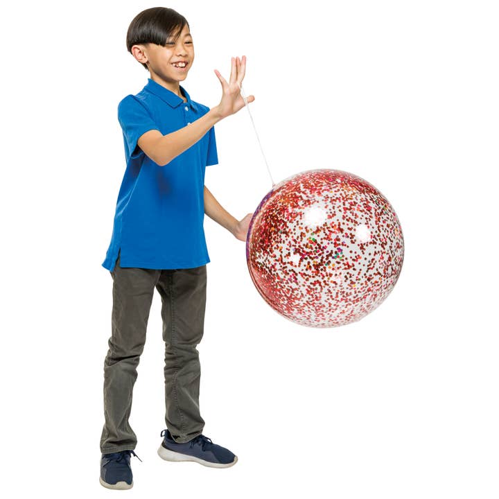 Toysmith - Wholesale Balloon - Glittery Jumbo 22" Punch Balloon, (Red, Blue, Silver)6