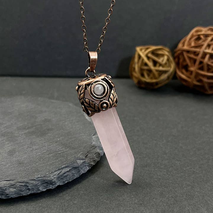 Crystal Hexagon Necklace for wholesale by GemMeet