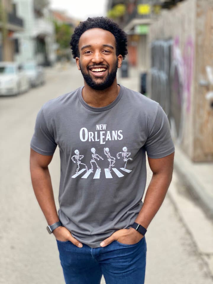 Nola T-Shirt Club - Wholesale Screen Printed T-Shirt - Unisex - New Orleans Beatles Abbey Road T-Shirt