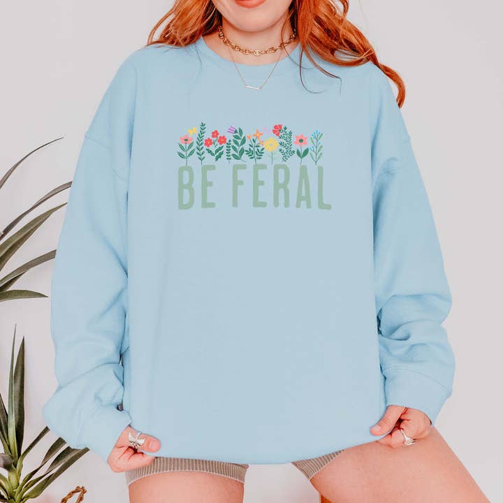 Ruthless Threads - Wholesale Graphic Sweatshirt - Women's - Be Feral Floral Sweatshirt3