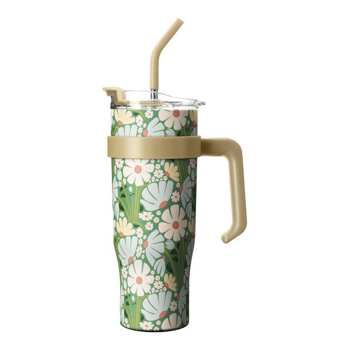 OEELINN Charmantes Marguerites Sauvages, Gobelet en Acier Inoxydable 40OZ, Essentiel Pour Une Vie Raffinée pour la vente par OEELINN