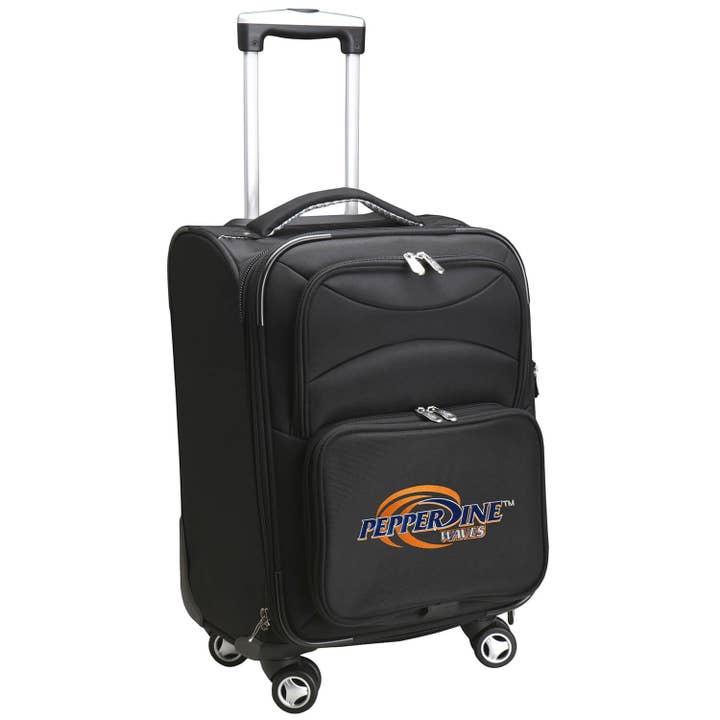 NCAA Pepperdine Waves 21" Carry-On Spinner Soft side for wholesale by Mojo Licensing