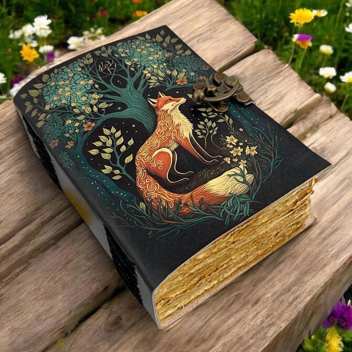 Grimoire Fox Handmade leather Journal vintage journal for wholesale by MNM HANDICRAFTS