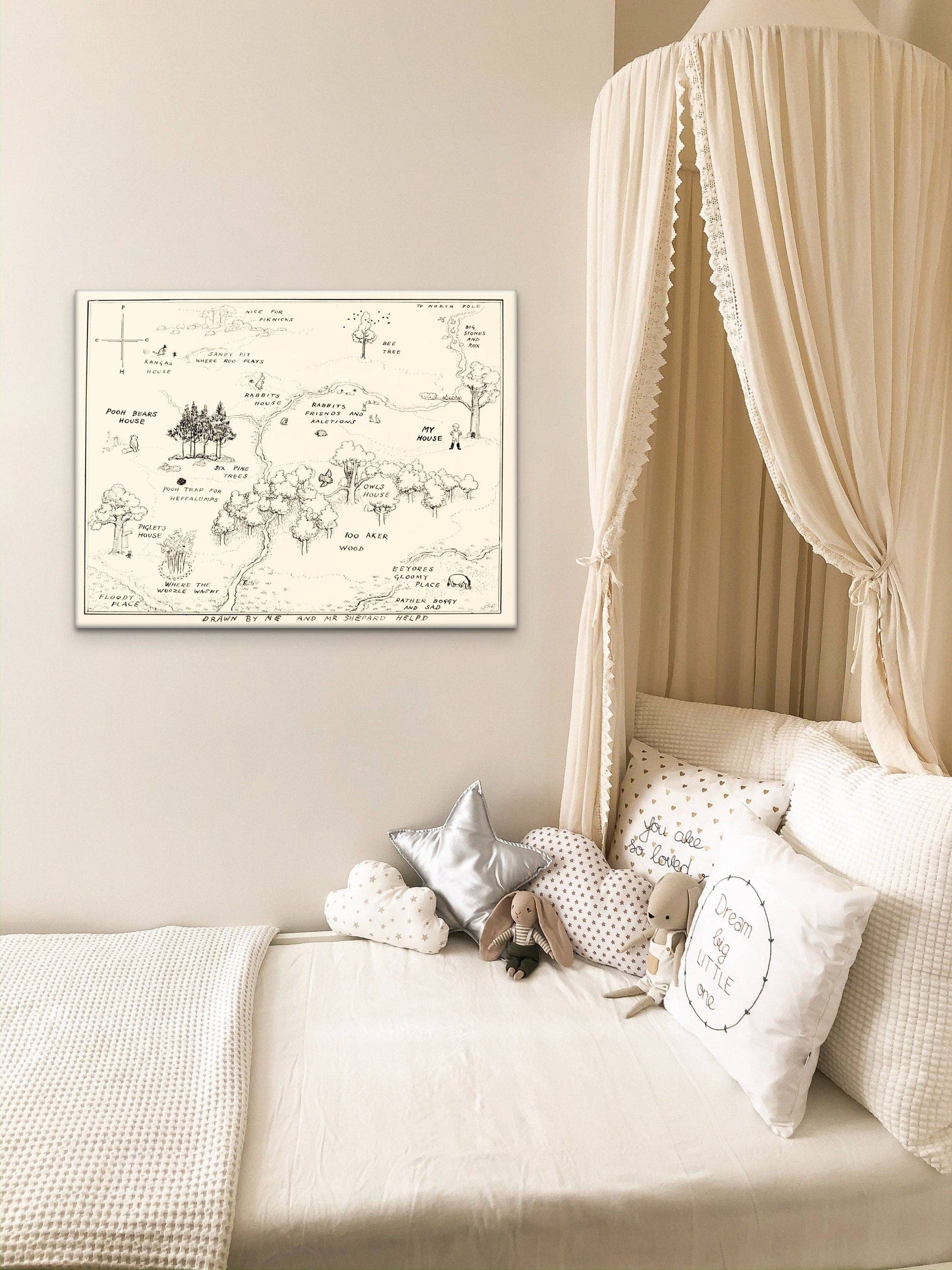 August Print Shop - Wholesale Art Print - 100 Acre Wood Map Neutral2