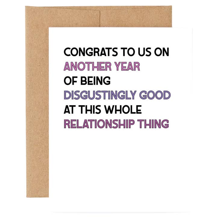 Card: Congrats to Us for being Disgustingly Good Together for wholesale by SHEWOLF Designs