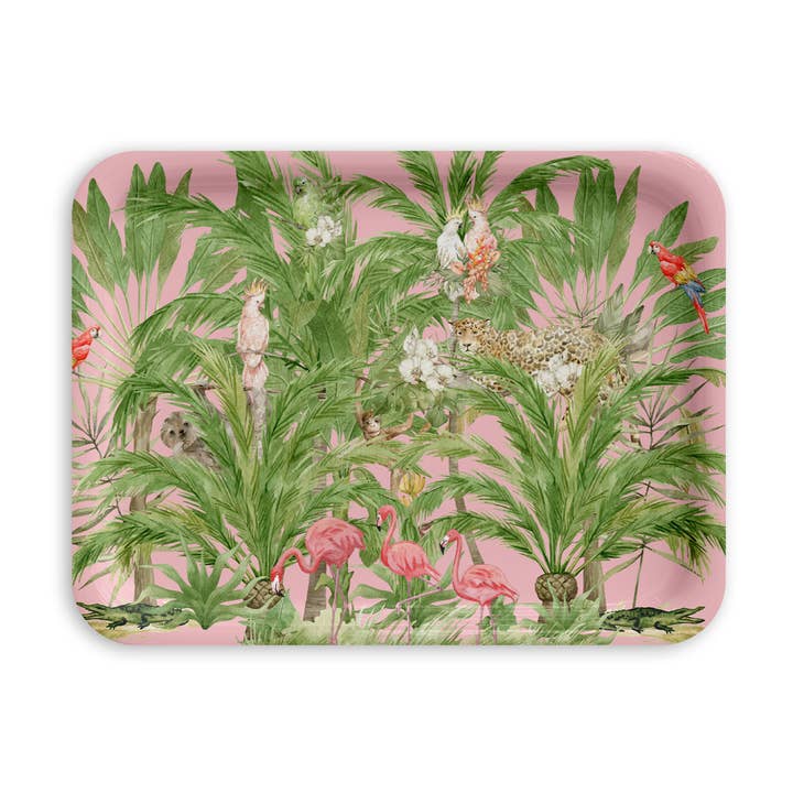 Tabuleiro de Servir em Madeira de Bétula Tropical Frolic: Três Tamanhos por atacado de The Muddy Dog