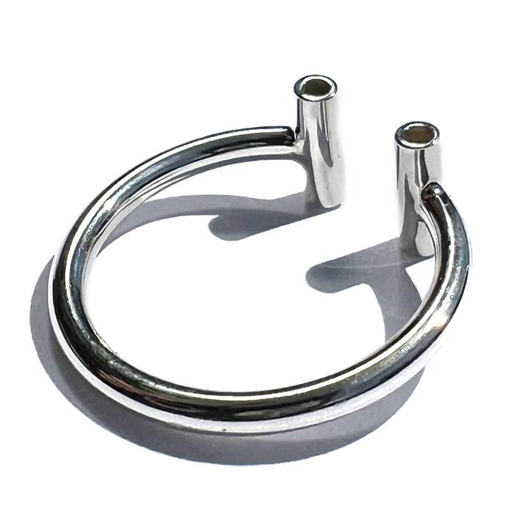 MPR x NU/NUDE Double Perpendicular Tuyau Ring for wholesale by Meghan Patrice Riley