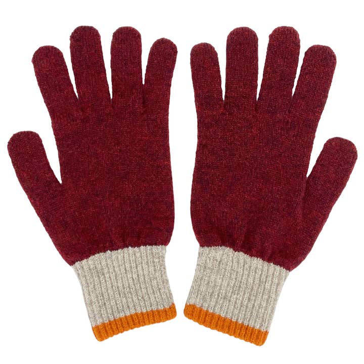Red Men's Lambswool Gloves for wholesale on Faire
