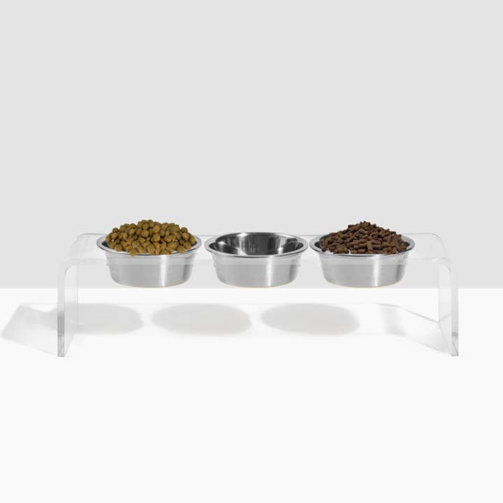 Medium Triple Silver Feeder for wholesale by Hiddin