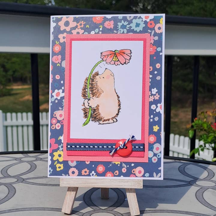 Hedgehog Collection 1 - 5 cards and envelopes for wholesale by Songbird Crafts