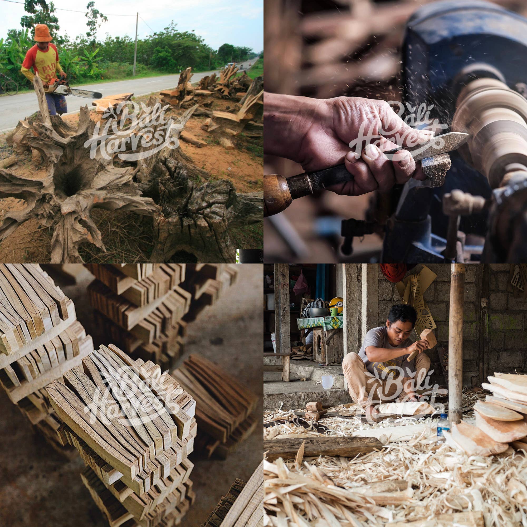 Bali Harvest - Wholesale Keukenvork - 6-inch handgemaakte lunchbox met lepel en vork, kampeerset, houten spork2