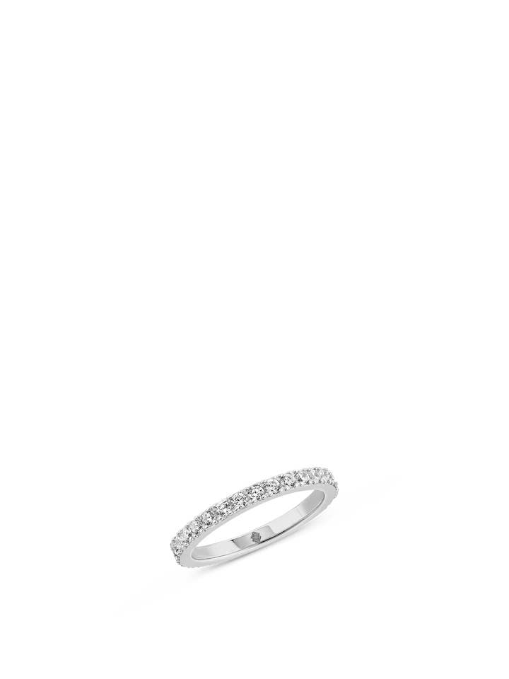 Komplett ring med vita diamanter i sterlingsilver för wholesale av SALLY SKOUFIS™