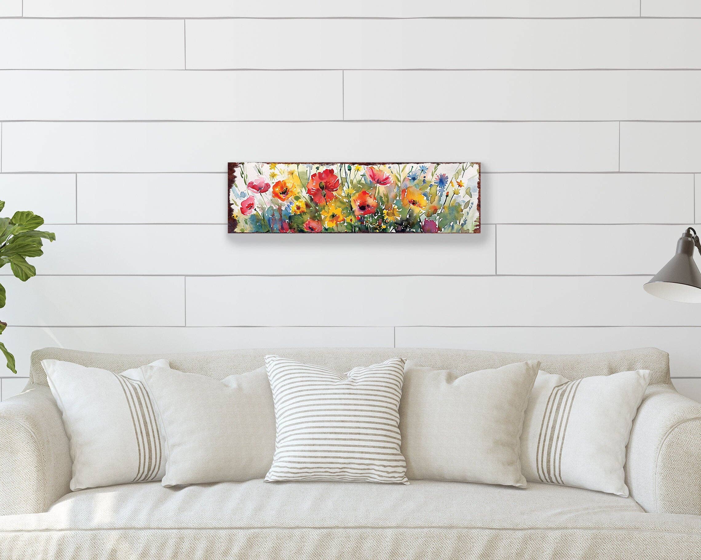 TX USA Corporation - Wholesale Sign - Spring Watercolor Wildflower Wall Sign - 32in Welcoming Home Decor9