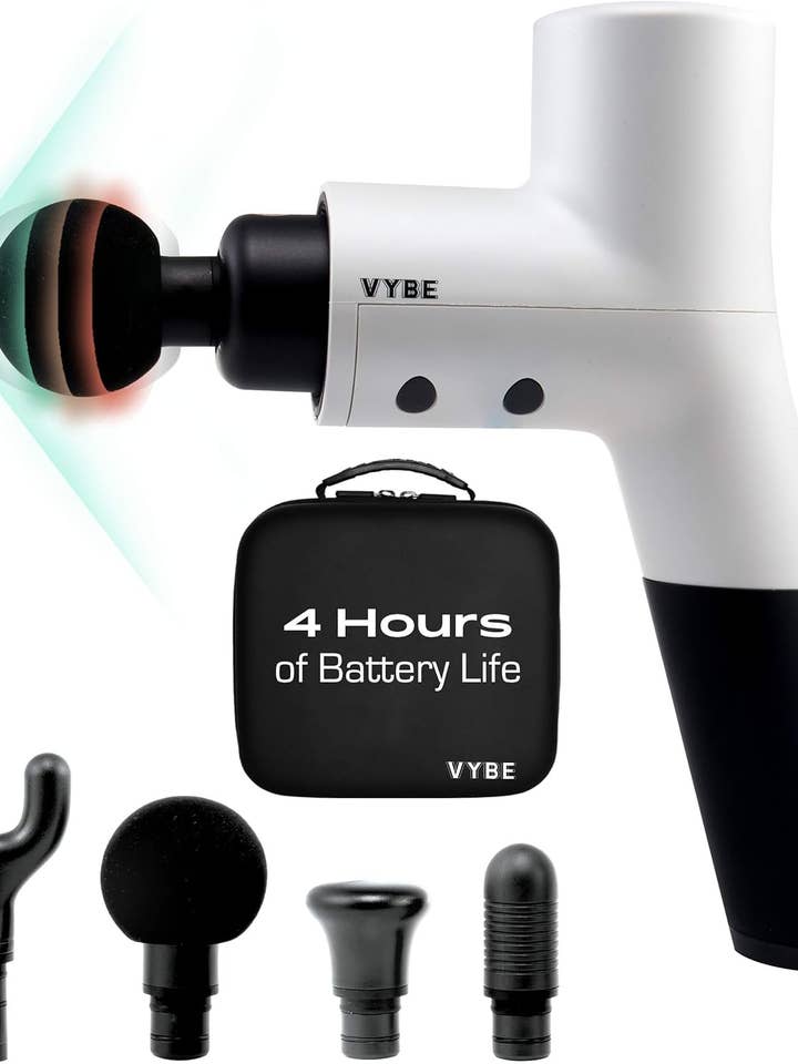 Vybe Premium Deep Tissue Muscle Massage Gun with 5 Speeds and 4 Attachments (New) for wholesale by TradePort