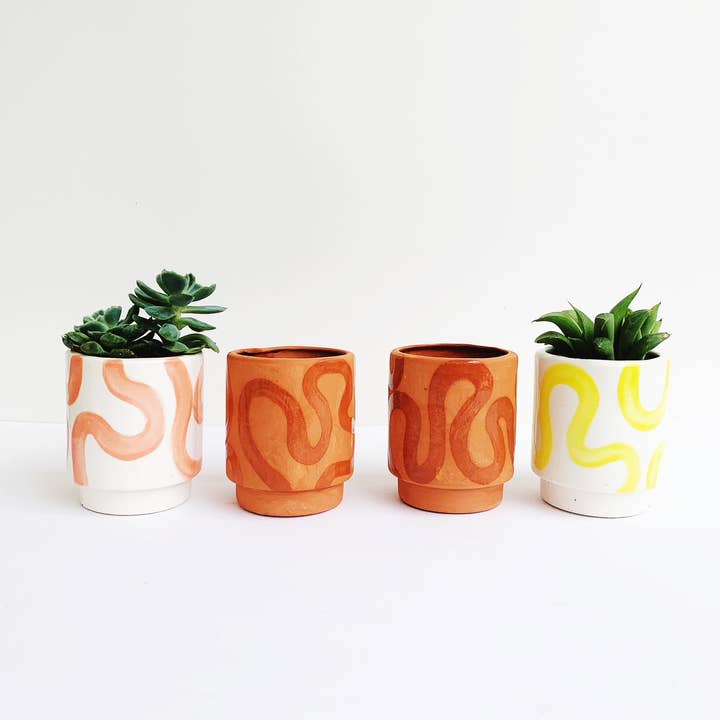 Luna Reece Ceramics - Wholesale Plant Pot - Squiggle Pots7