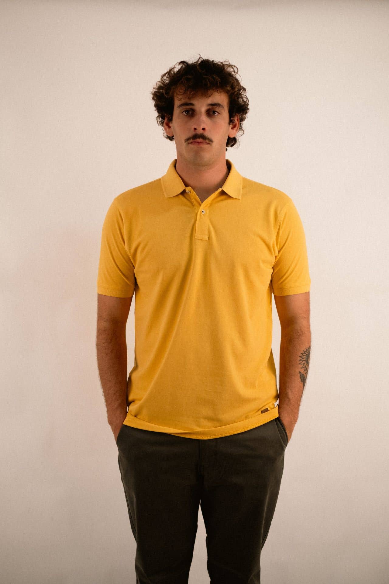 Cotton Pique Polo - Yellow for wholesale on Faire