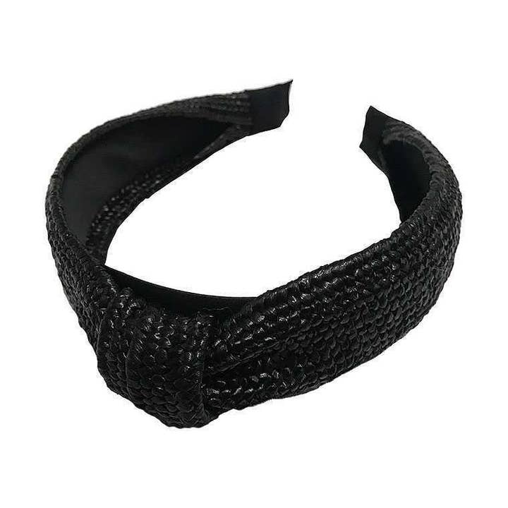 Stråbøhmisk knude Sort pandebånd/hårbånd for engroshandel hos Fleur de lys collections