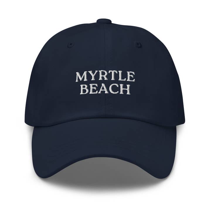 CRE PYT - Wholesale Baseball Cap - Unisex - Myrtle Beach SC South Carolina Embroidered Dad Hat | White Thread1