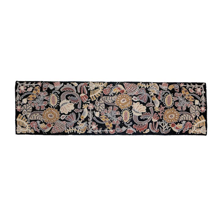 Tappeto in lana con gancio Bloomer Night 2' X 3' per la vendita all'ingrosso da parte di Michaelian Home/India Overseas Traders, Inc.