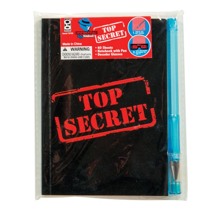 Geddes - Wholesale Notebook - TOP SECRET CONFIDENTIAL SPY NOTEBOOK 12/BOX