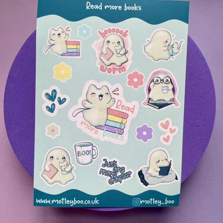 Motleyboo - Wholesale Sticker - read more books sticker sheet