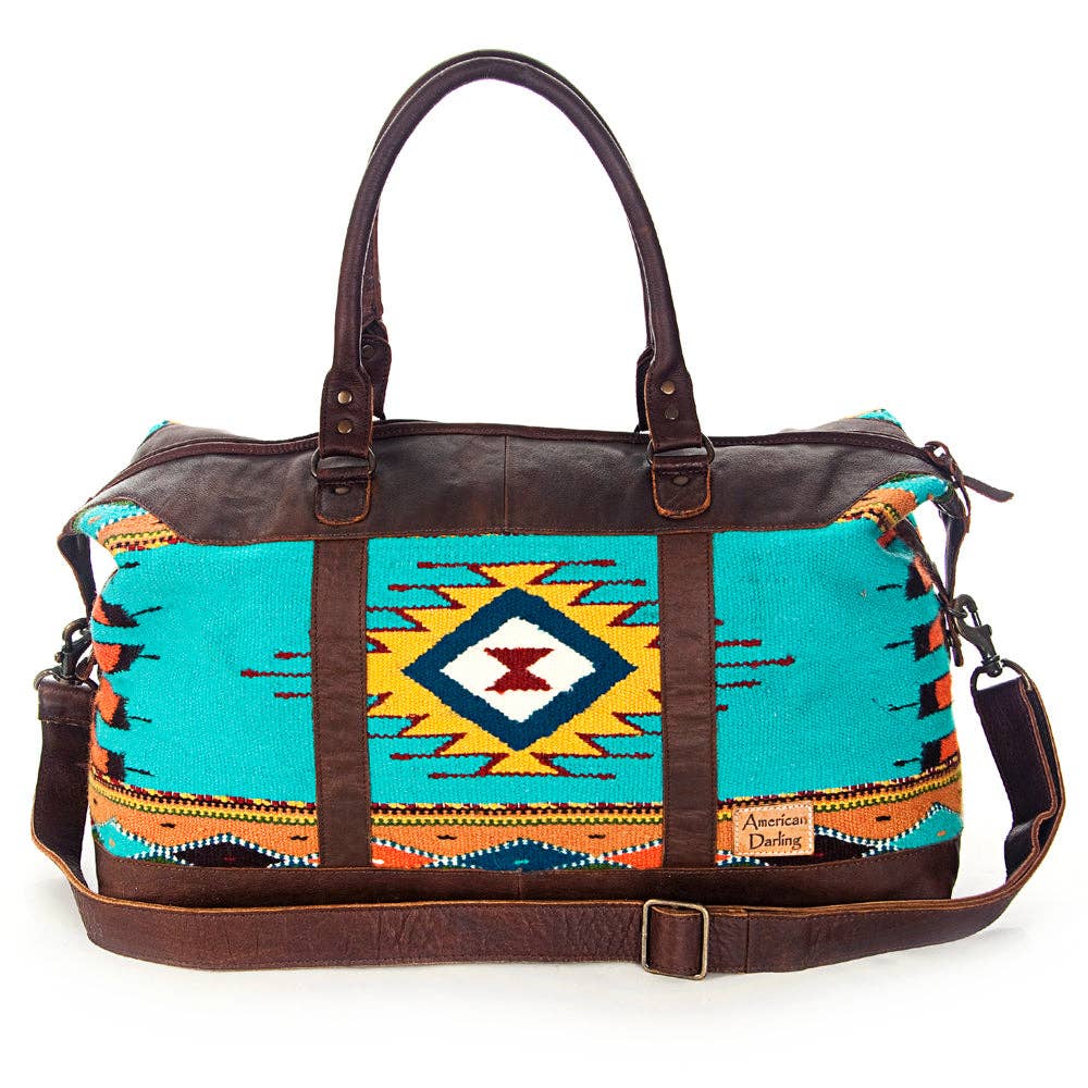 LS Western - Vente Sac de voyage – femme - Sac de voyage en laine et cuir du sud-ouest LC-ADBG460 Sac de selle tissé à la main30