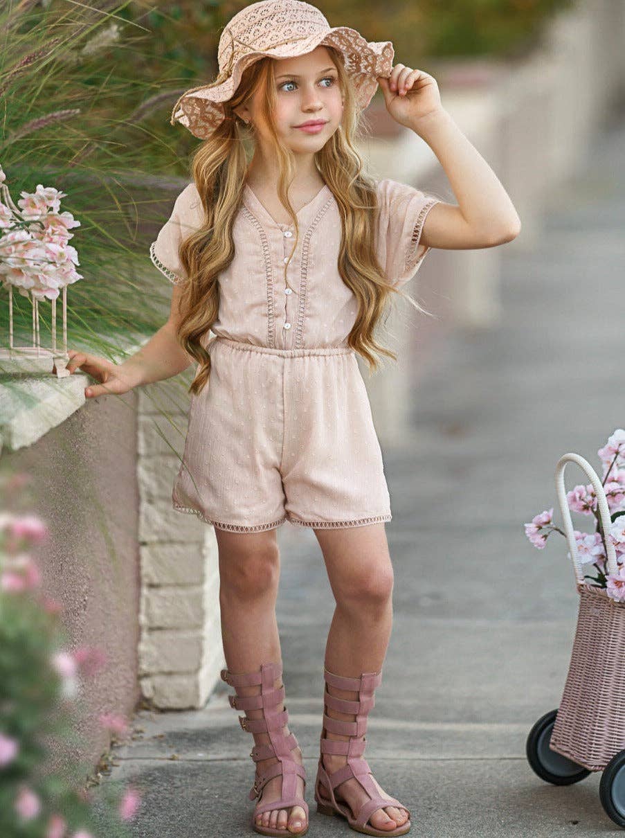 Mia Belle Girls • Wholesale - Vente Combishort – enfant - Barboteuse à manches courtes Graceful Beauty2