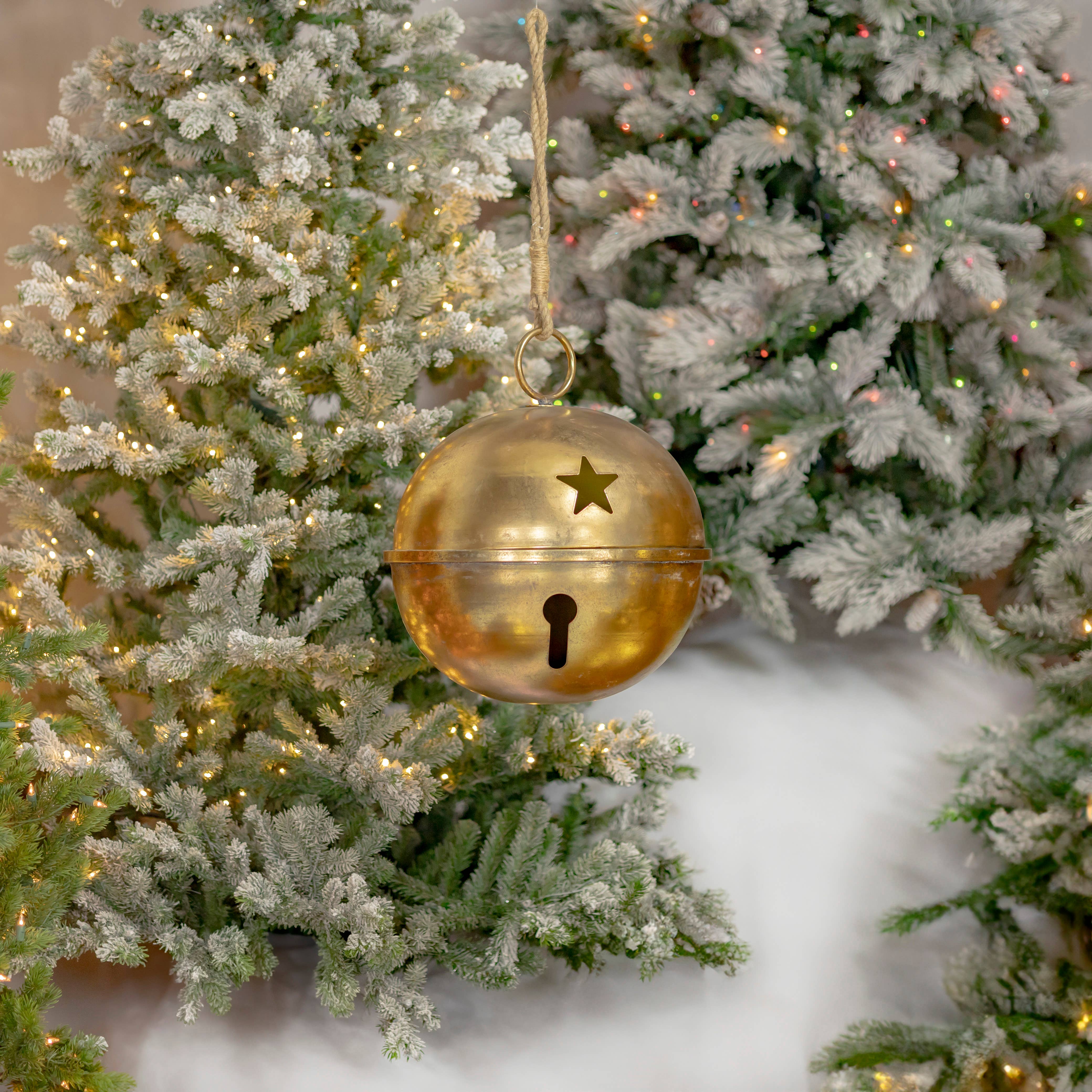 Zaer Ltd. International - Wholesale Christmas Decoration - Oversize Sleigh Bells with Star Cutouts - 5 Assorted10