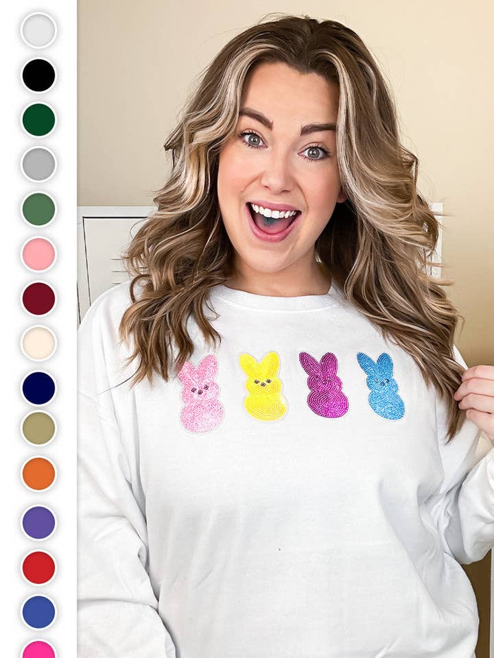 Chandail à capuchon Sparkle Peeps pour adulte pour la vente par Sugar Stitch