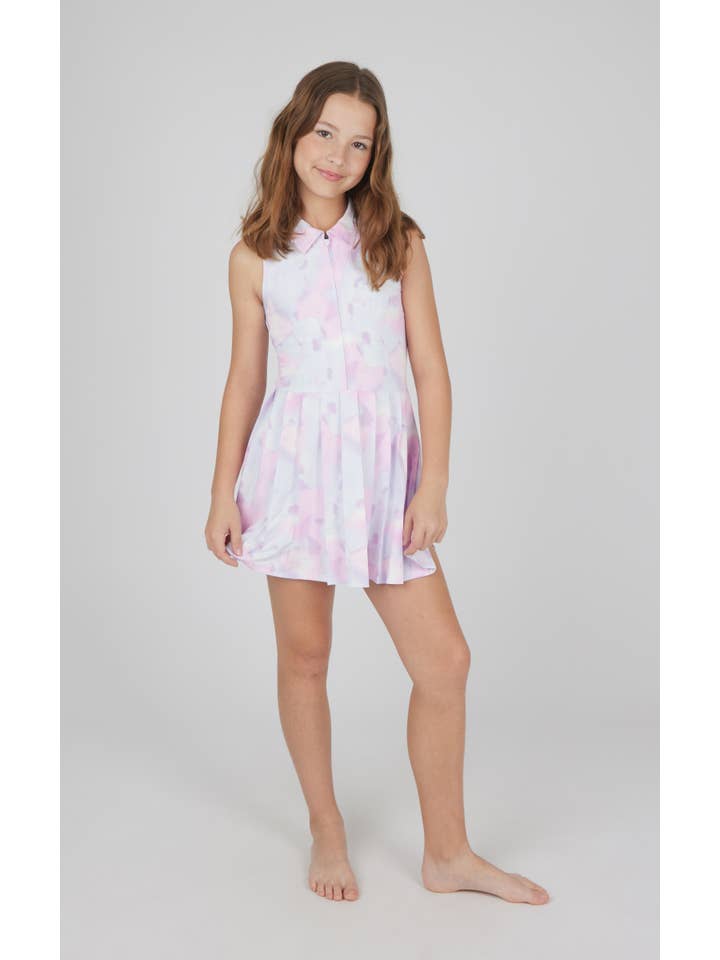 90 Degree by Reflex & Yogalicious - Wholesale Athletic Dress - Kids - Girls Sip Up Pleated Tennis Dress with Inner Short15